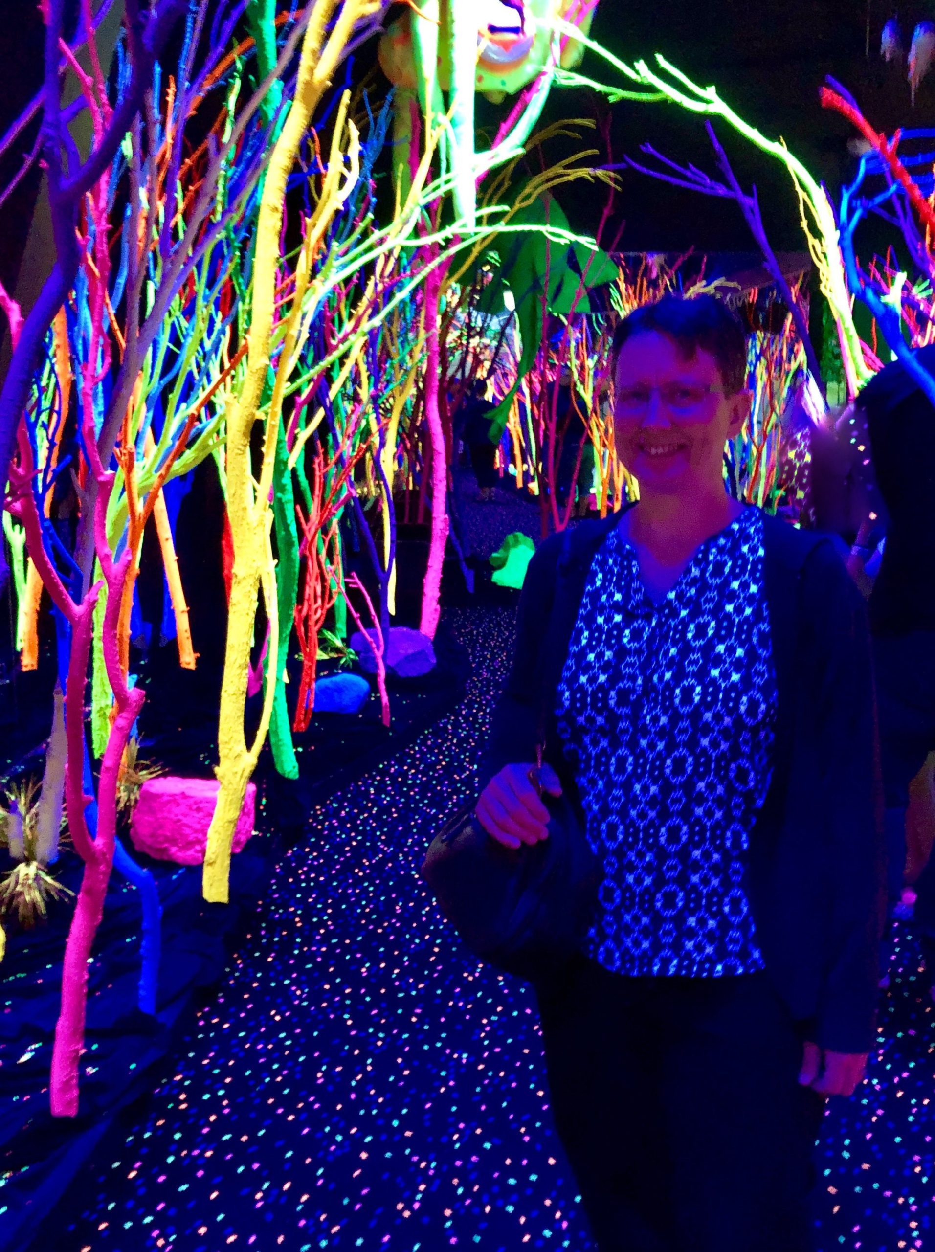 person in meow wolf