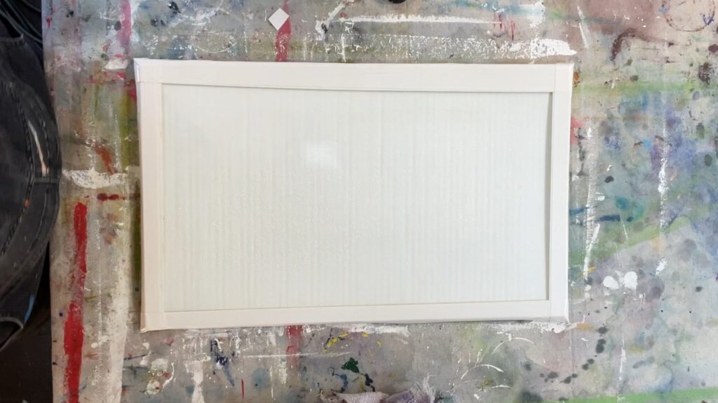 a finished glass palette for oil or acrylic painting